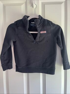 Vineyard Vines Kids Navy Blue Quarter-Zip Shep Pullover